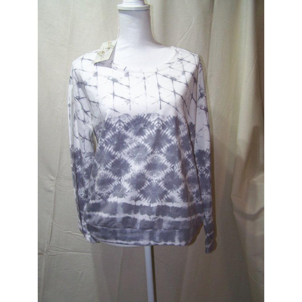 Tru Self Top Jersey Grey NWT Tye Dye Small Pullover